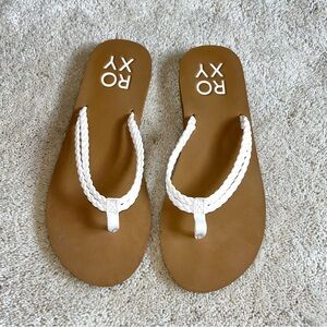 Roxy Women's Brown and White Sandals